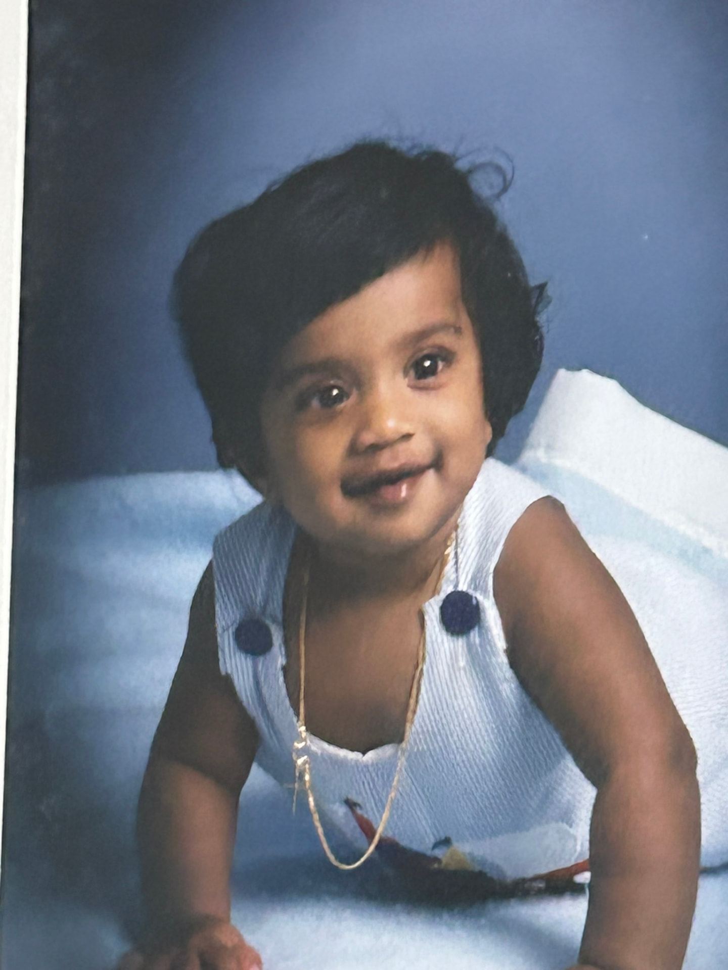 Simon as a toddler, portrait